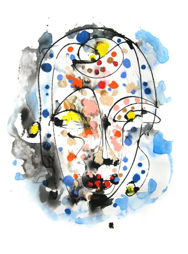 Buddha Blue - A Painting hand-painted with Acrylic Paint on Canvas by Jordan Betten in New York City 2012