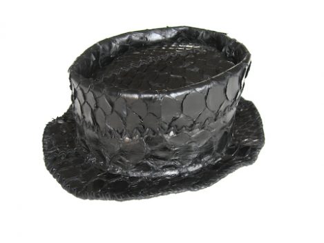 Lost Art™ Anaconda Snakeskin Hat with a Braided Hatband