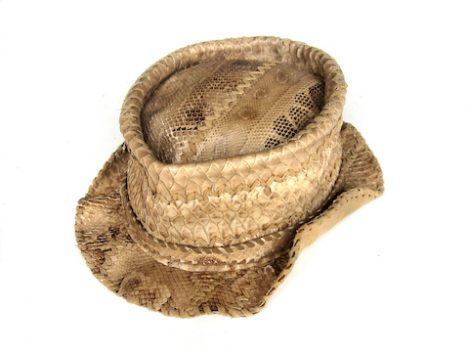 Lost Art™ Python Skin Hat with a Python Skin Hatband