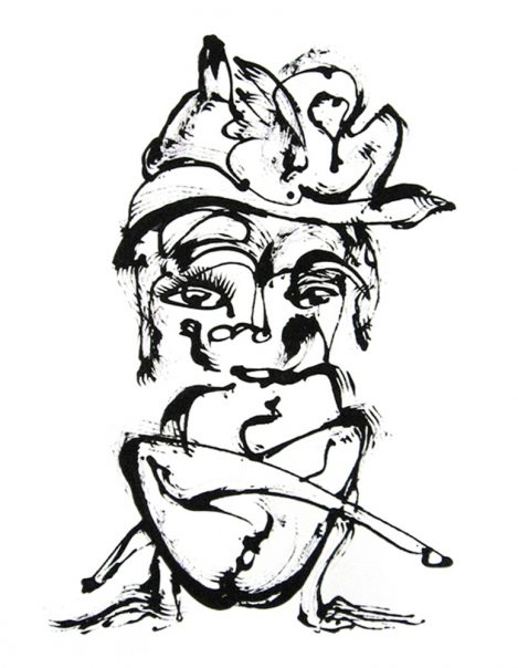 Quentin Crisp - A Painting hand-painted with Acrylic Paint on Canvas by Jordan Betten in New York City 2011