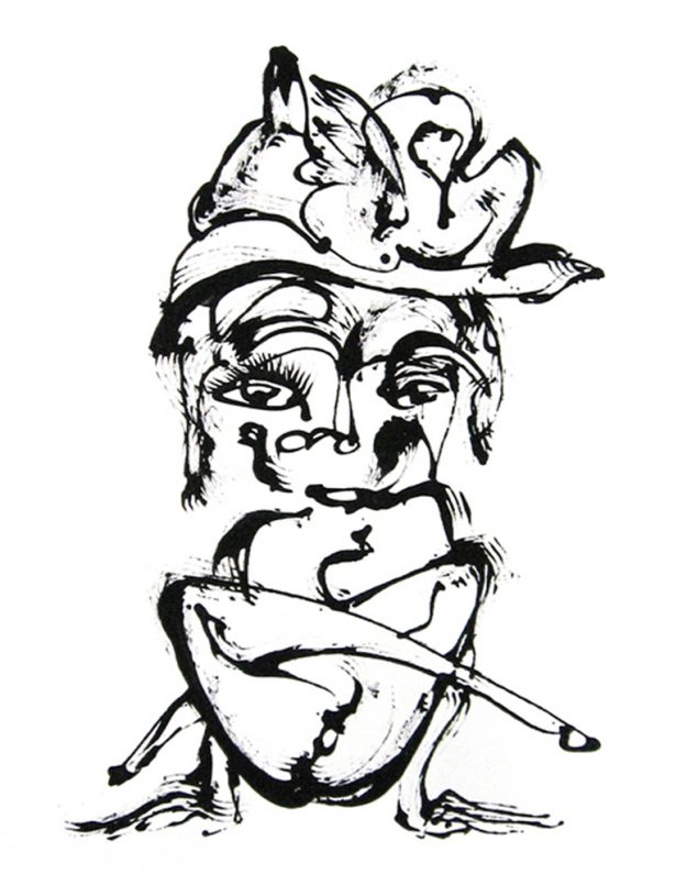 Quentin Crisp - A Painting hand-painted with Acrylic Paint on Canvas by Jordan Betten in New York City 2011