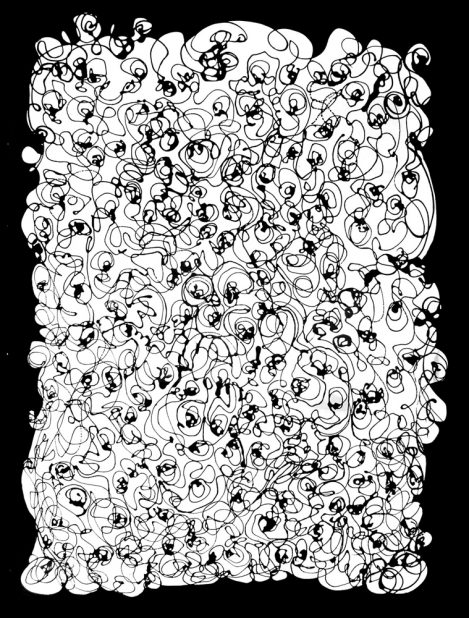 Squiggly I - A Painting hand-painted with acrylic paint on canvas by Jordan Betten in New York City 2010