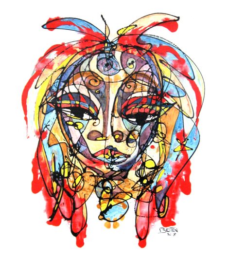 Abstract Expressionist Paintings. This painting is called Trustafarian. Hand-painted with acrylic paint on canvas by Jordan Betten in New York City 2010