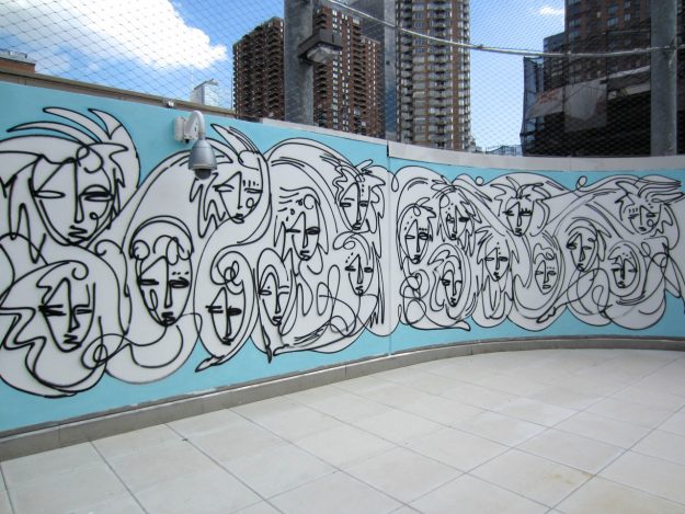 Blue Side - Urban Art Wall Mural spray painted by Jordan Betten 2014