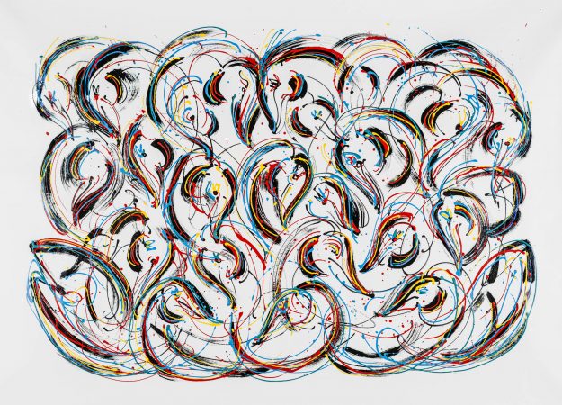 Swandive - An abstract expressionist painting - 48" by 72" canvas - Painted by Jordan Betten.